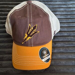 Arizona State Trident Logo Mesh Back Cap - Brown & Gold NEW